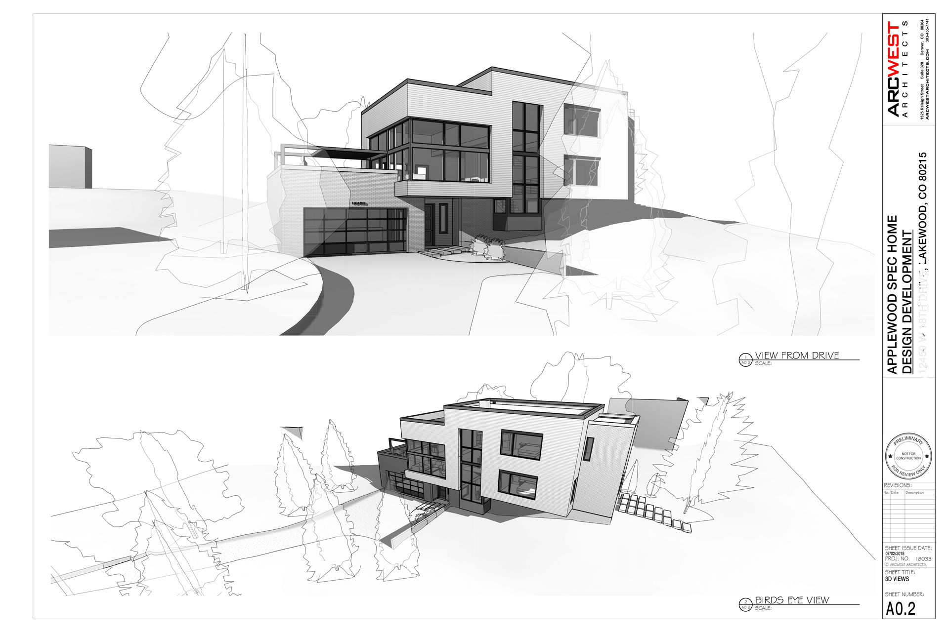 Under Construction in Applewood New, Modern Home ArcWest Architects