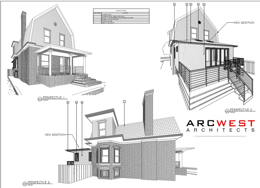 ArcWest Architects landmark sunroom addition design