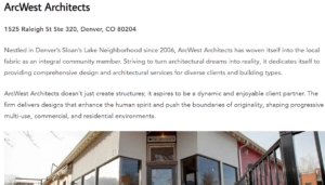 ArcWest Architects Top Restaurant Architect Denver