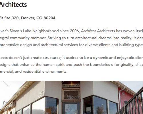 ArcWest Architects Top Restaurant Architect Denver